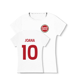 Miniatura do produto: T-shirt Feminina Personalizada Futebol Branca S