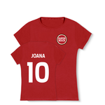 Miniatura do produto: T-shirt Feminina Personalizada Futebol Vermelha L